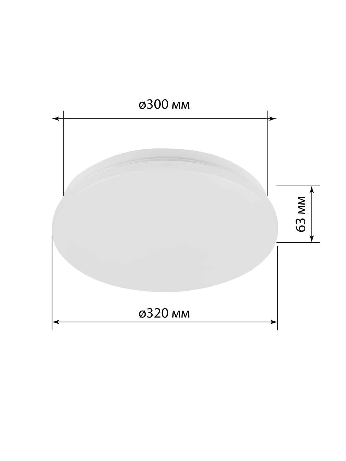 Светильник LED потолочный ДПБ 01, 24 Вт, 6000 К, Классика, TDM