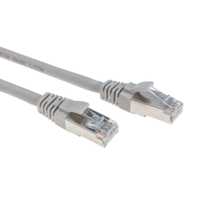 Патч-корд F/UTP CAT 6, RJ45-RJ45, 26AWG, LSZH, серый, 0.3м,