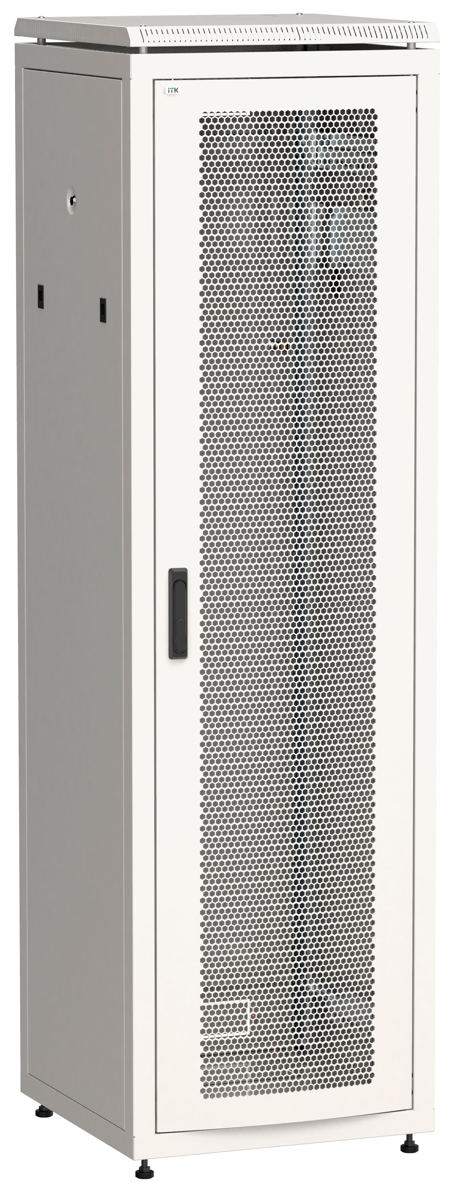 Шкаф сетевой 19дюйм LINEA N 33U 600х600 мм перфорированная передняя дверь серый