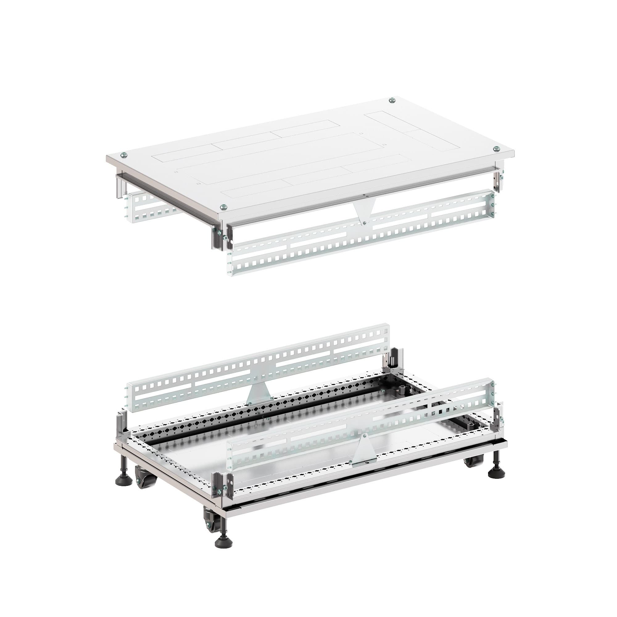 Комплект крыша-основание преперфорированные IT-CQE600x800, RAL7035