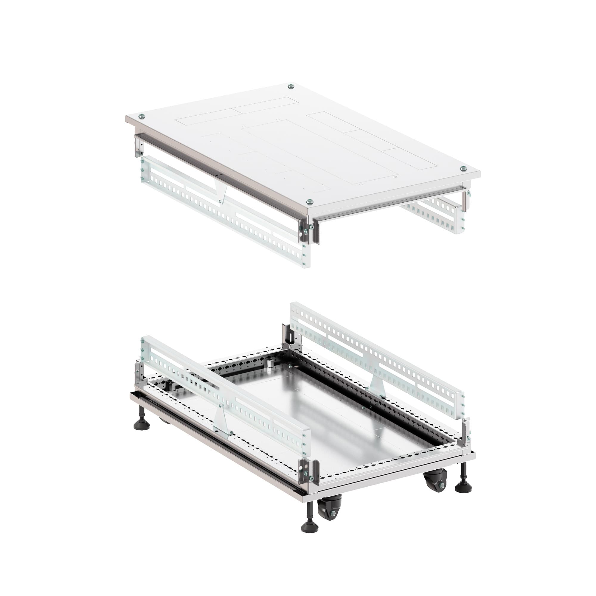 Комплект крыша-основание преперфорированные IT-CQE600x800, RAL7035