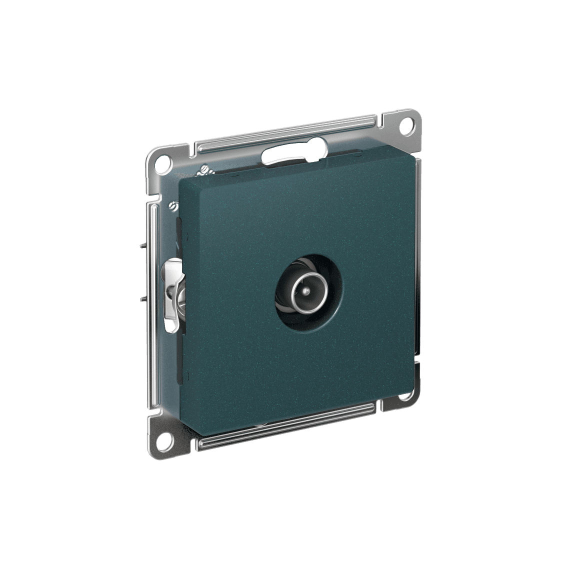 Розетка ATLASDESIGN TV проходная 4DB механизм изумруд