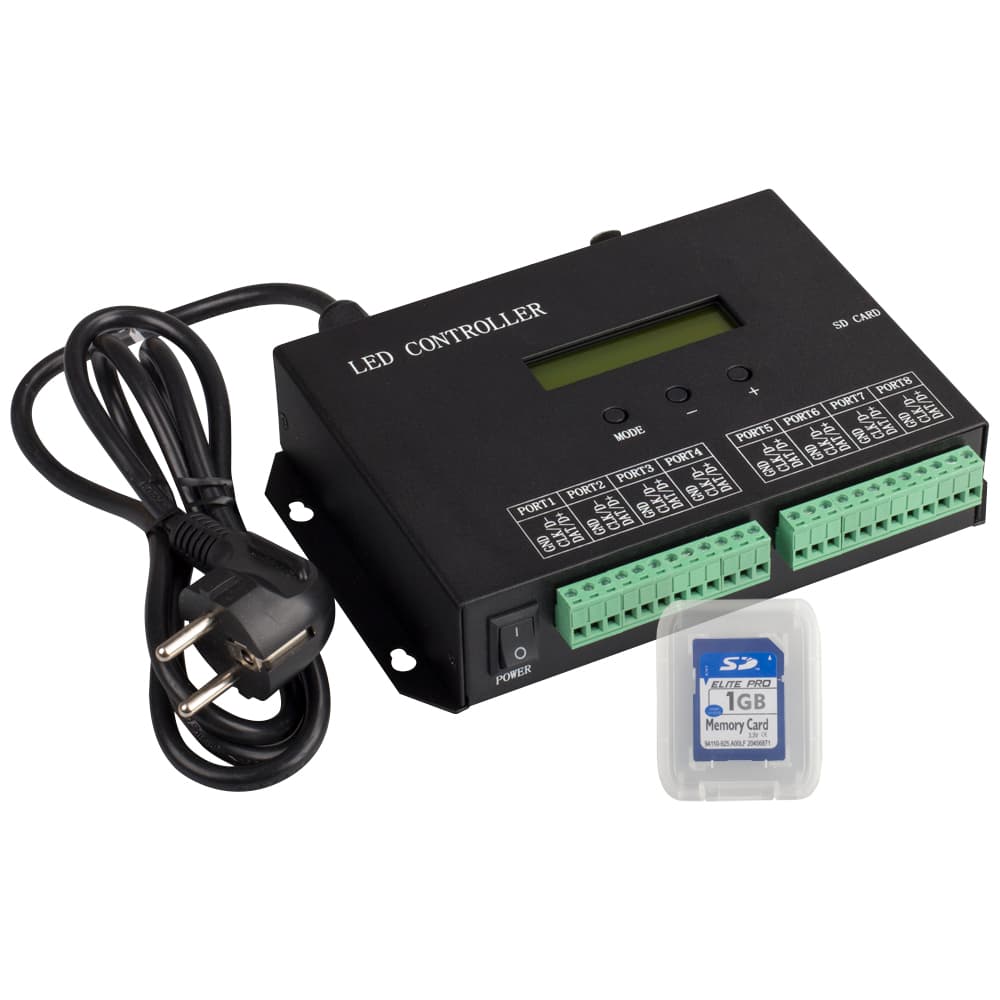 Контроллер HX-803SA DMX 8192 pix, 220V, SD-карта