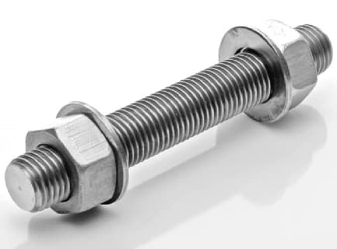 Шпилька 3/4''-10UNCх250 A320 L7 ASME B18.31.2 с 2мя гайками 3/4''-10UNC SA194 Gr.7 ASME B18.2.2