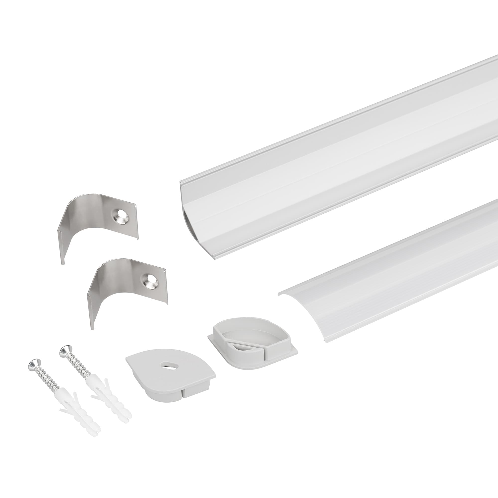 Профиль с экраном ARH-KANT-H30-2000 ANOD+OPAL (Алюминий)
