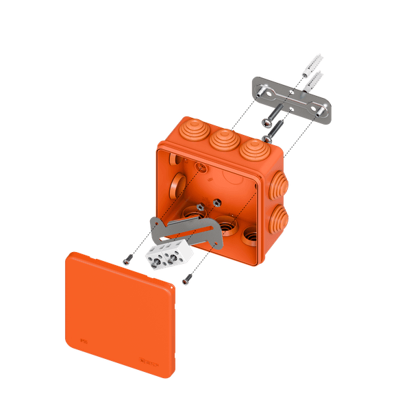 Коробка огнестойкая E45 100х100х50мм с клеммниками 4 полюса 0,5-4мм2 IP55 HF EKF