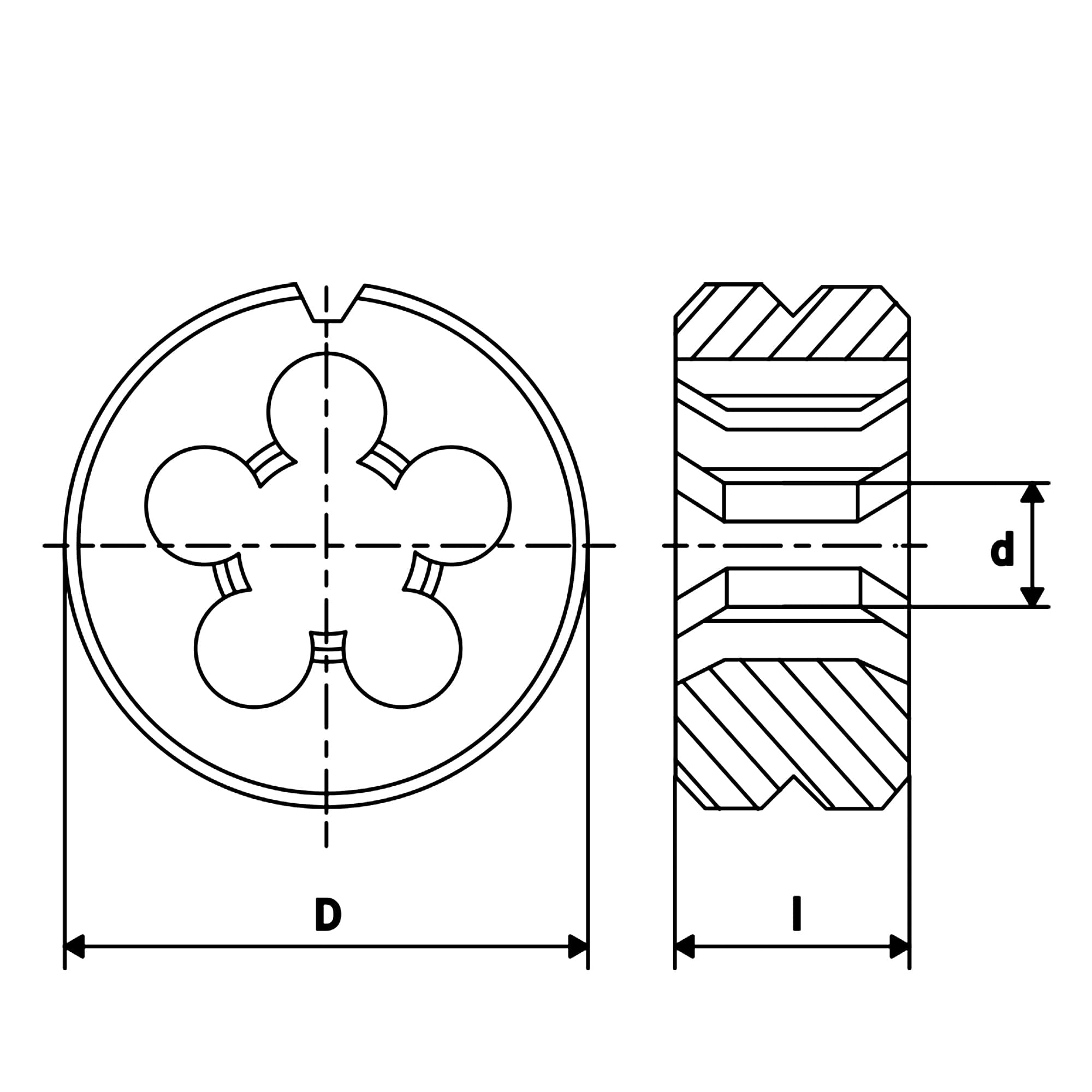 Плашка М1,4х0,3 DINEN22568 HSSE 6g 16х5мм