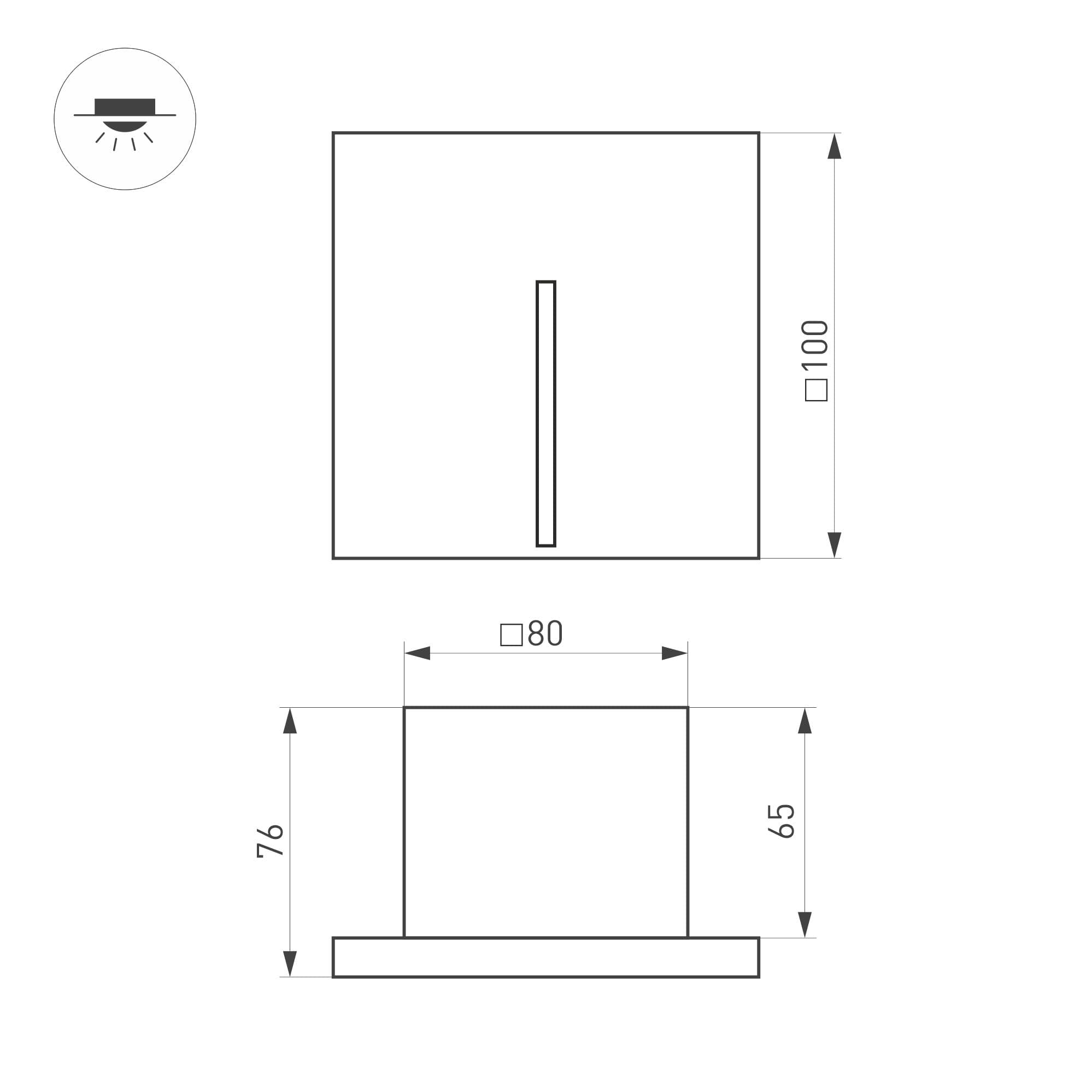Светильник LT-TIE-S100-3W Warm3000 RD, 25x45 deg, 230V