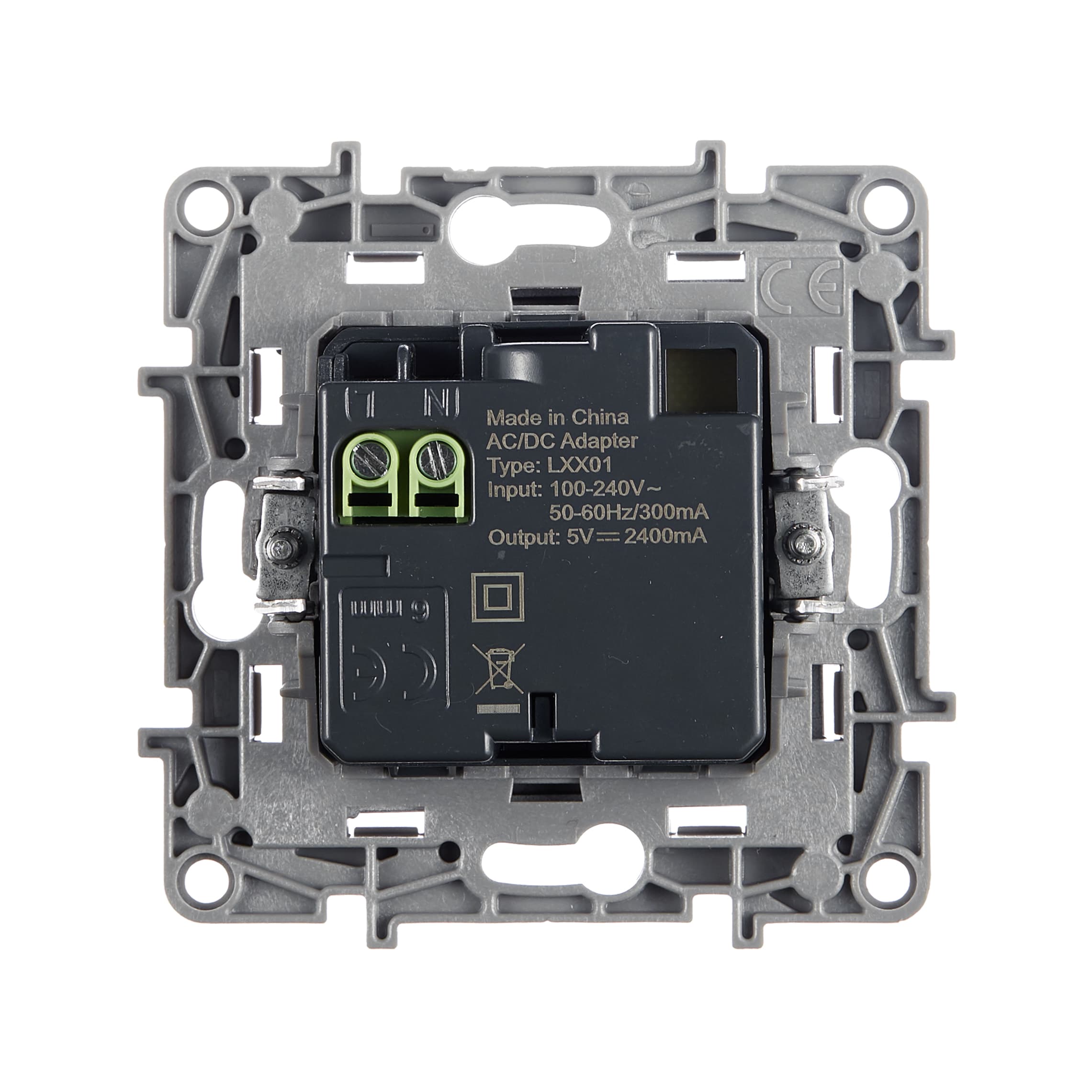 Розетка USB A+A 15Вт антрацит ETIKA