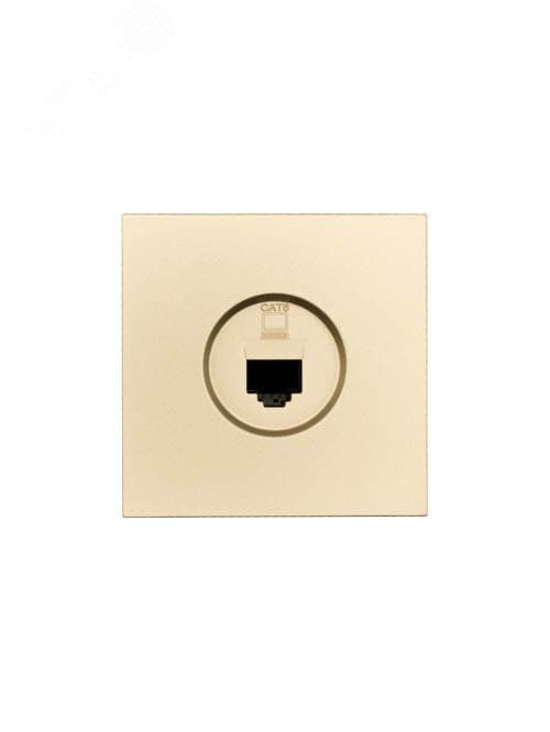 ZIMA Розетка компьютерная Cat 6, механизм, золото Lezard 704-3688-140