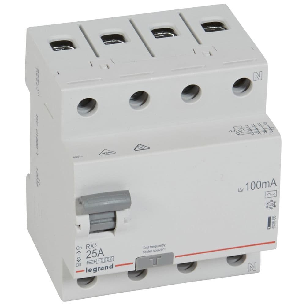 RX3 ВДТ 100мА 25А 4П AC LEGRAND