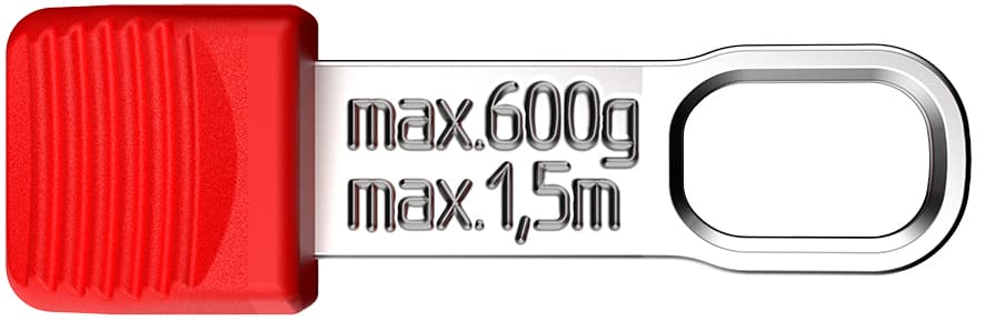 Клипса с ушком для страховочной системы KNIPEX Tethered Tools, красная, 10 шт, TetheredTool Clip