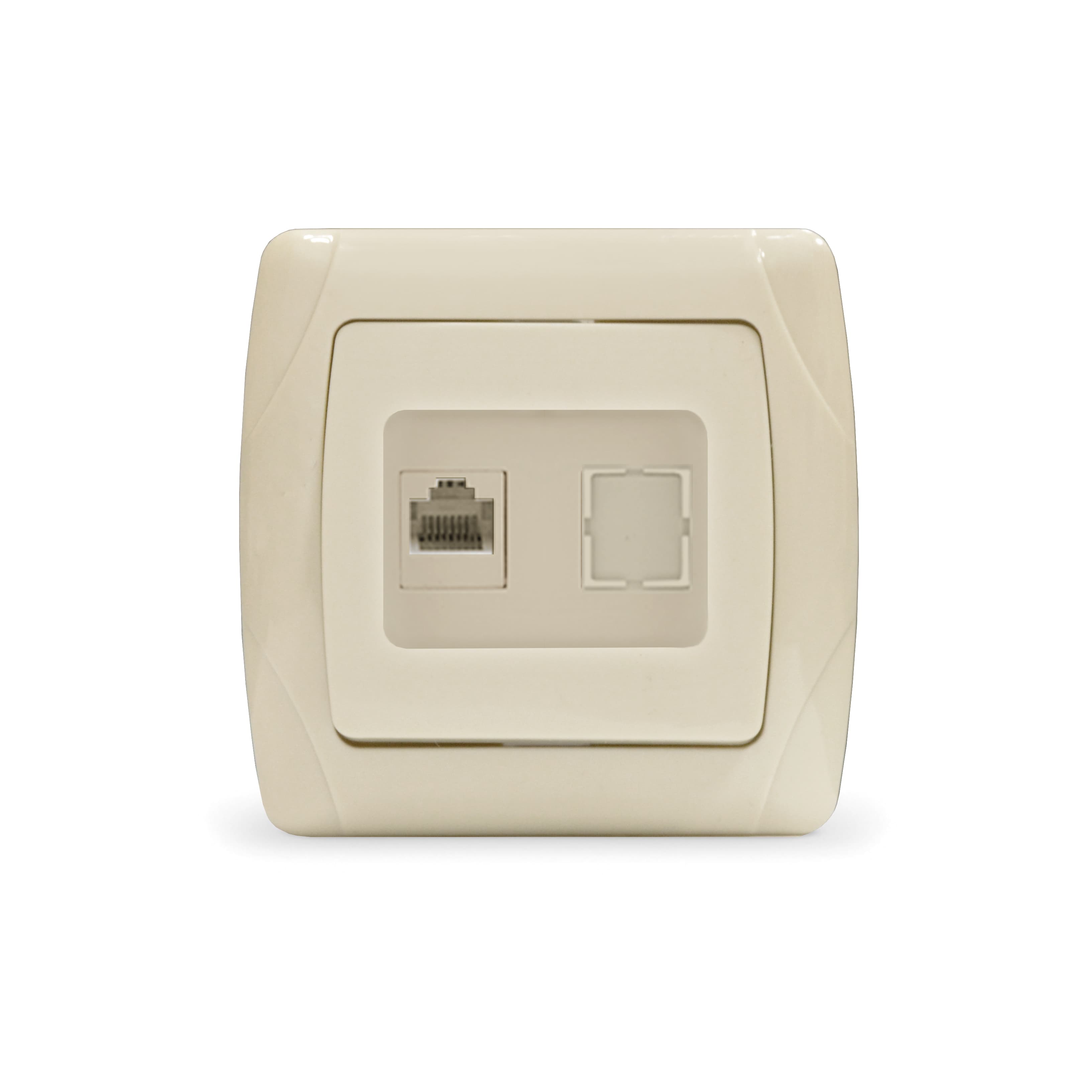 Маргарита розетка компьютерная  RJ45, сл.кость (ivory) (еврослот)