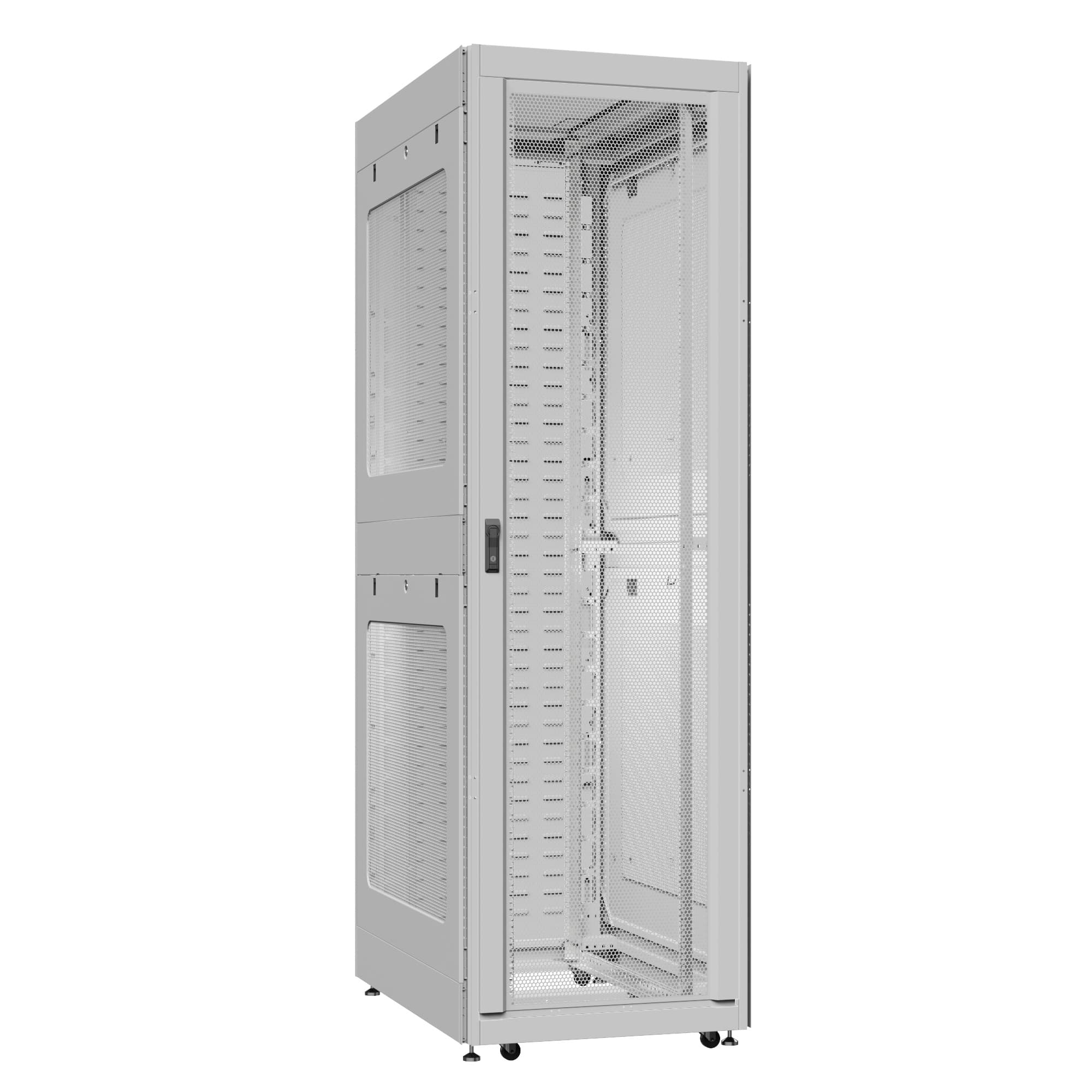 Шкаф серверный 52U 800х1200 передняя дверь: двустворчатая глухой металл IP51. задняя дверь: протект IP41. боковые панели: перфорированные. цвет: серый RAL7035