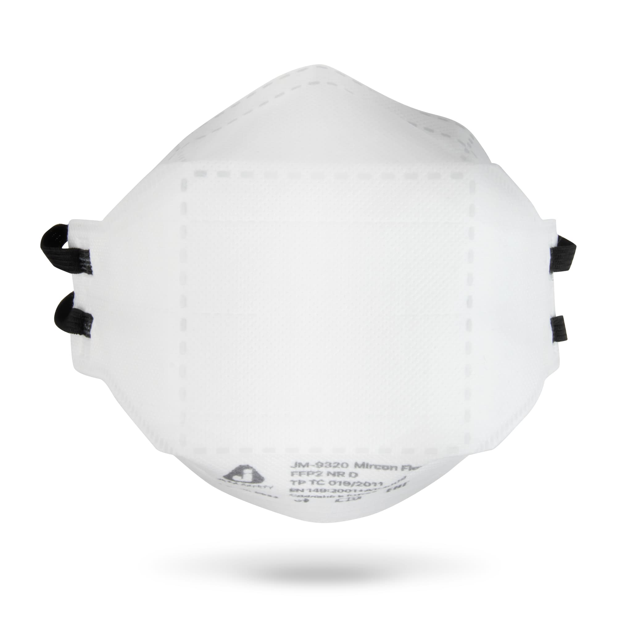Одноразовый респиратор без клапана JM-9320 Micron Flex трехпанельный, FFP2 NR D