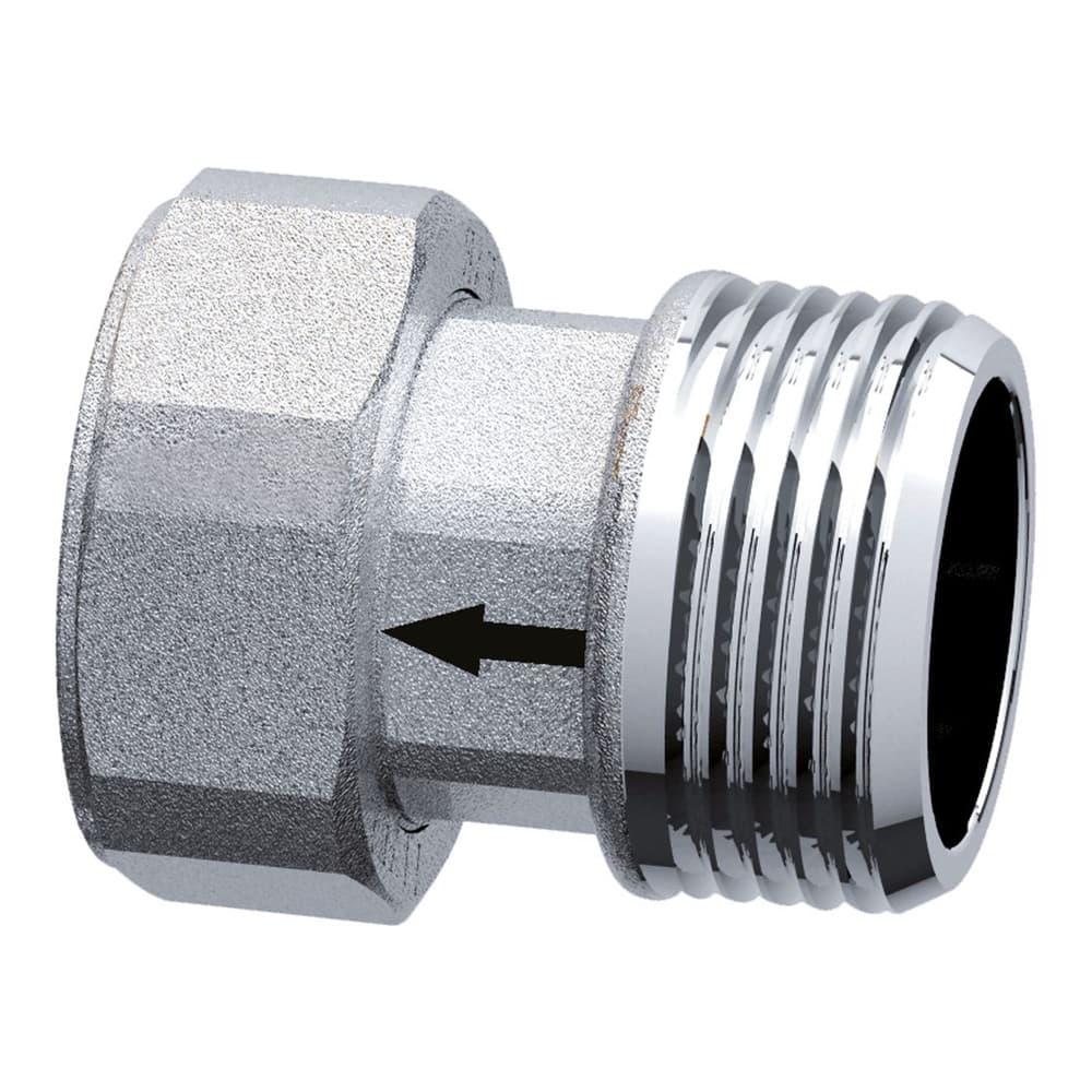 Американка c обратным клапаном, хром. 3/4”НР-1”НГ под пломбу