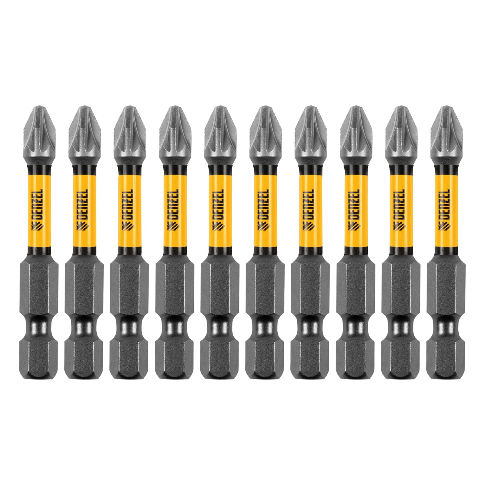 Набор бит торсионных PZ2x50 мм, лазерная обработка шлица, сталь S2, 10 шт.