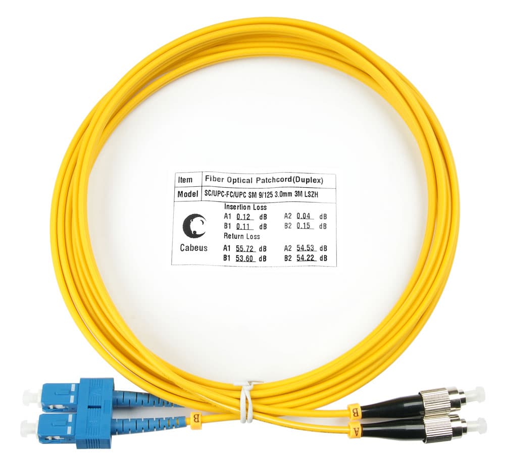 Патч-корд оптический duplex 3м SC-FC 9/125 sm LSZH
