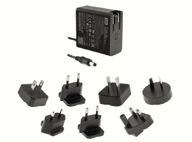 AC-DC адаптер настен., медицин., пром. 65.1Вт, вход 80...264B AC 47...63 Гц, 113...370B DC, выход 18В/3.62А, 62x30x65мм, -30...+70°С, сертиф.2xMOPP/ CCC /BSMI/ PSE, оснащен универсальным разъёмом для 5-ти типов сменных вилкок АС, выходной разъем