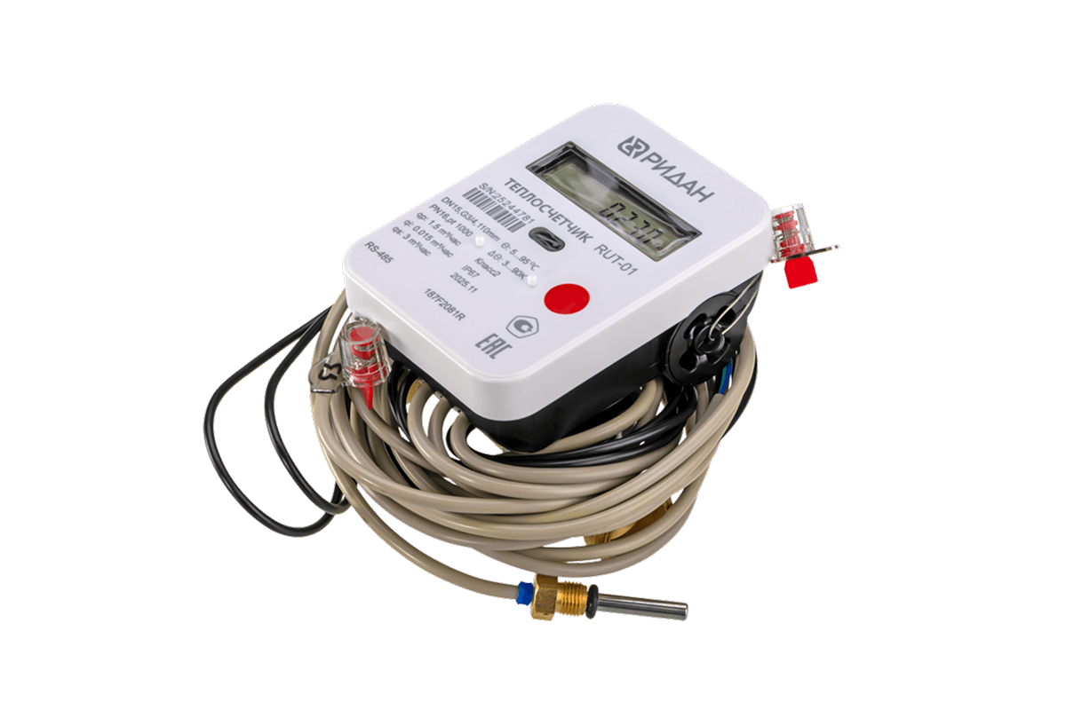 Теплосчетчик ультразвуковой RUT-01 РТ/DN25/Qp3,5/RS-485/Возврат