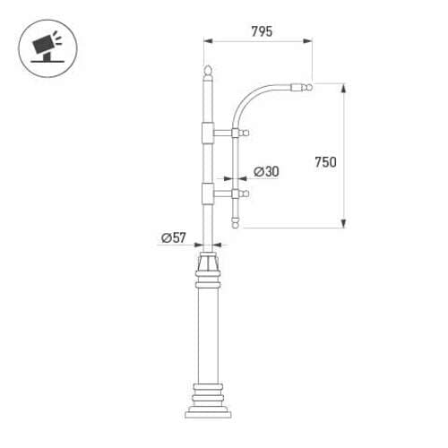 Кронштейн OXOR-SB3-1 BLACK (ARL, сталь)