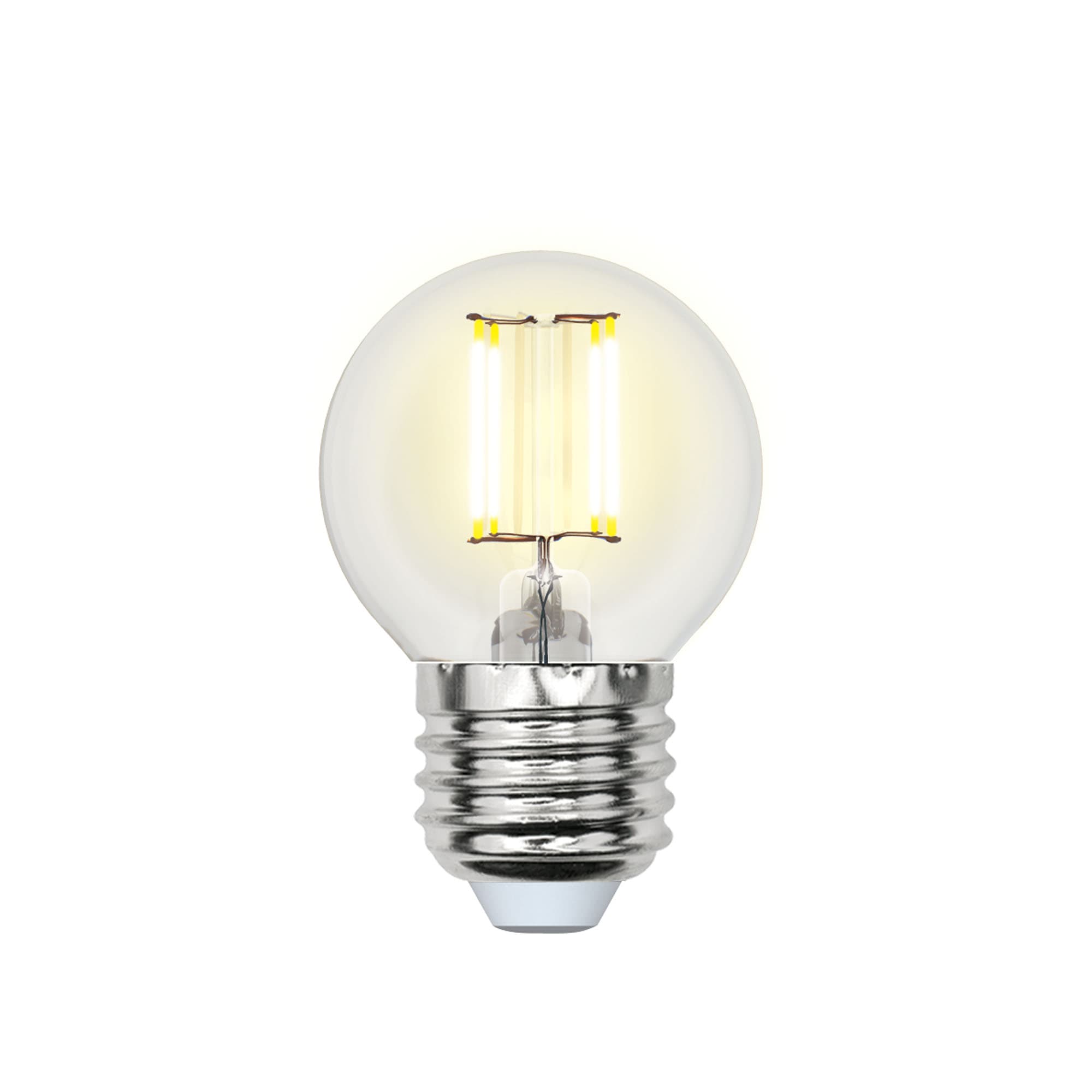 Лампа светодиодная LED 5вт 200-250В шар диммируемый 450Лм Е27 4000К Air филамент