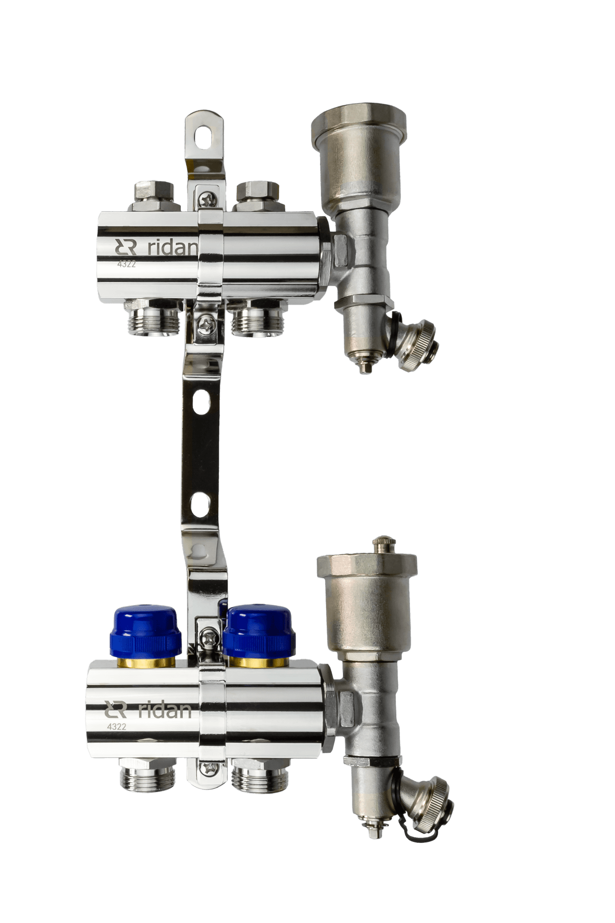 Коллекторная группа FHF-2R set 2 контура 1'x3/4' c воздухоотводчиками и кронштейнами