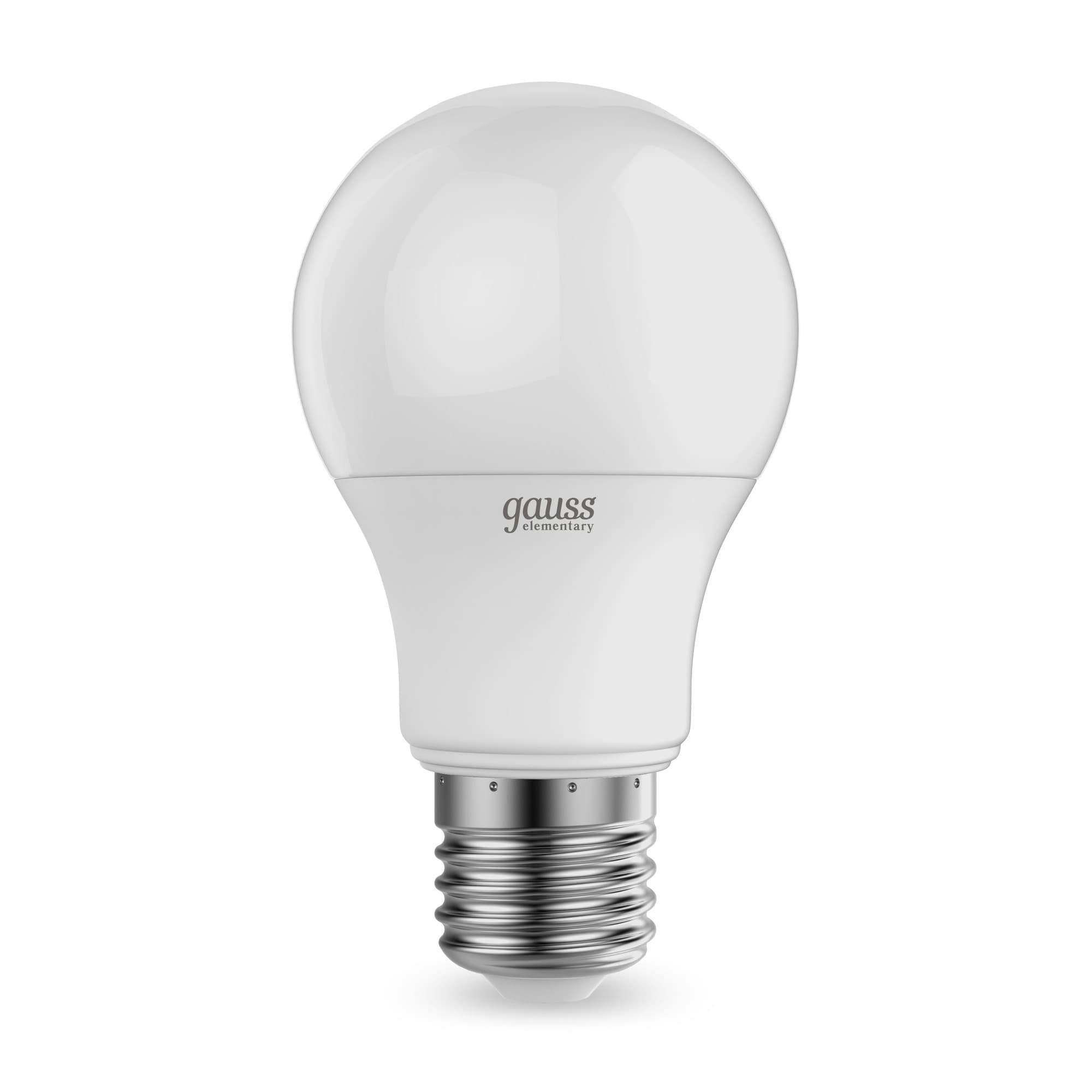 Лампа светодиодная LED 8 Вт 570 лм 4100К А60 груша нейтральный E27 AC 220В (промоупаковка 3 лампы) Elementary