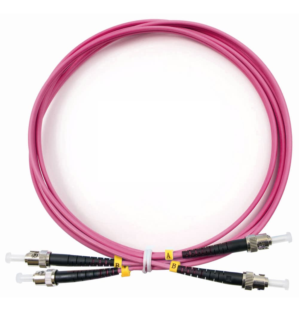 Патч-корд оптический duplex 1м ST-ST 50/125MM OM4 LSZH