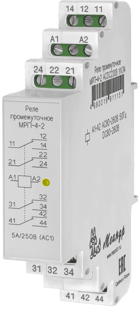 Реле промежуточное МРП-4-2 ACDC230В УХЛ2