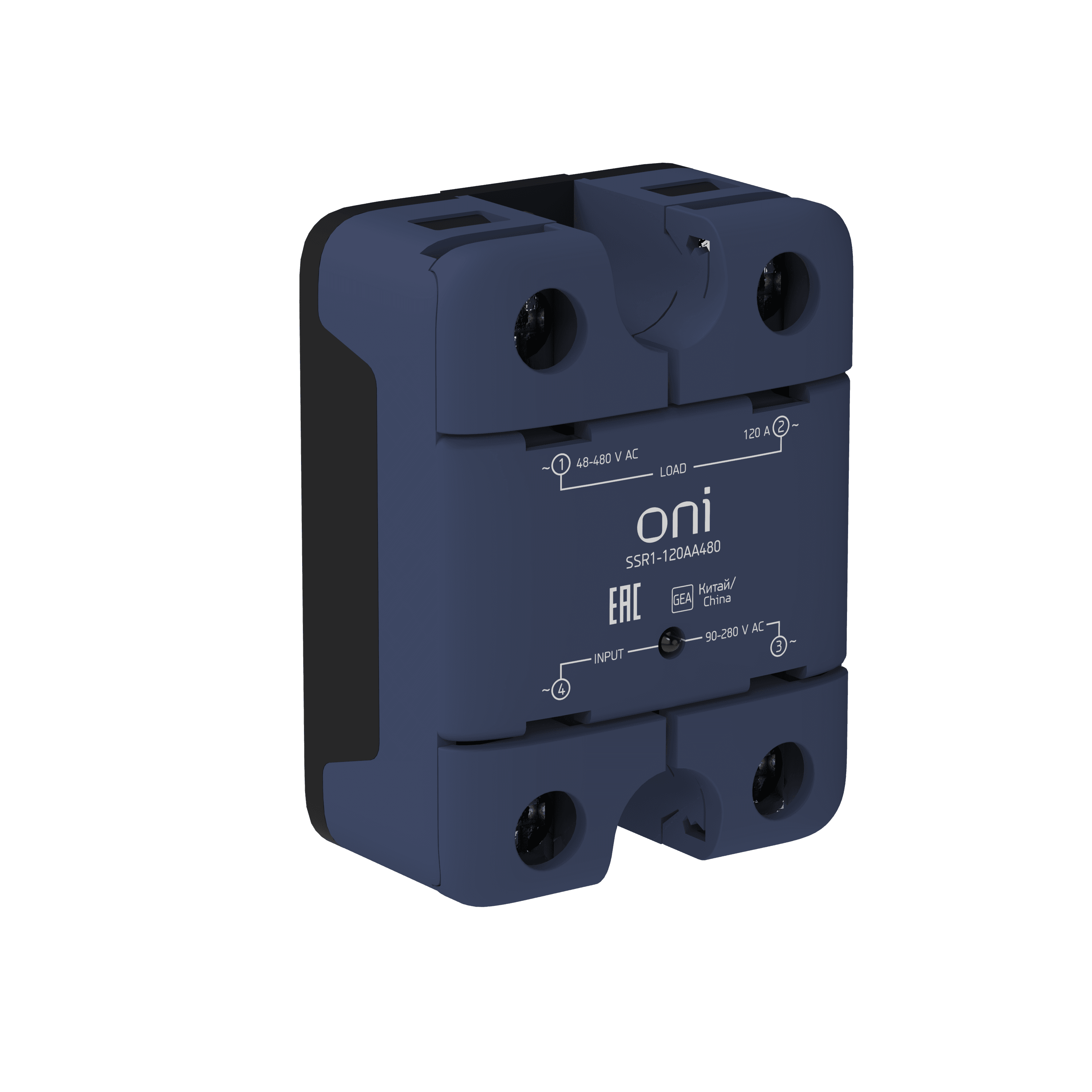Реле твердотельное SSR1 120А 90-280В AC 48-480В AC