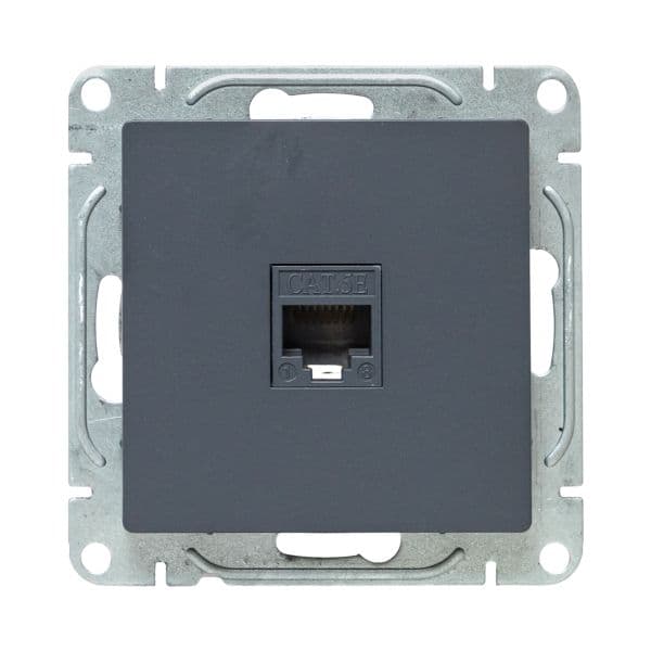 Механизм розетки RJ45 (cat5)  графит Эпика EKF