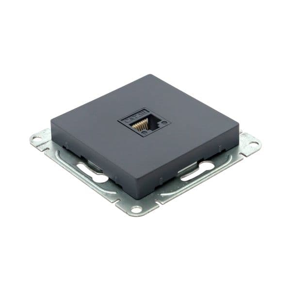 Механизм розетки RJ45 (cat5)  графит Эпика EKF