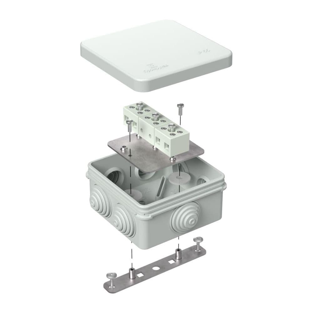 Коробка огнестойкая для о/п 40-0210-FR6.0-6 Е15-Е120 RAL7035 80х80х40 (44 шт/кор)