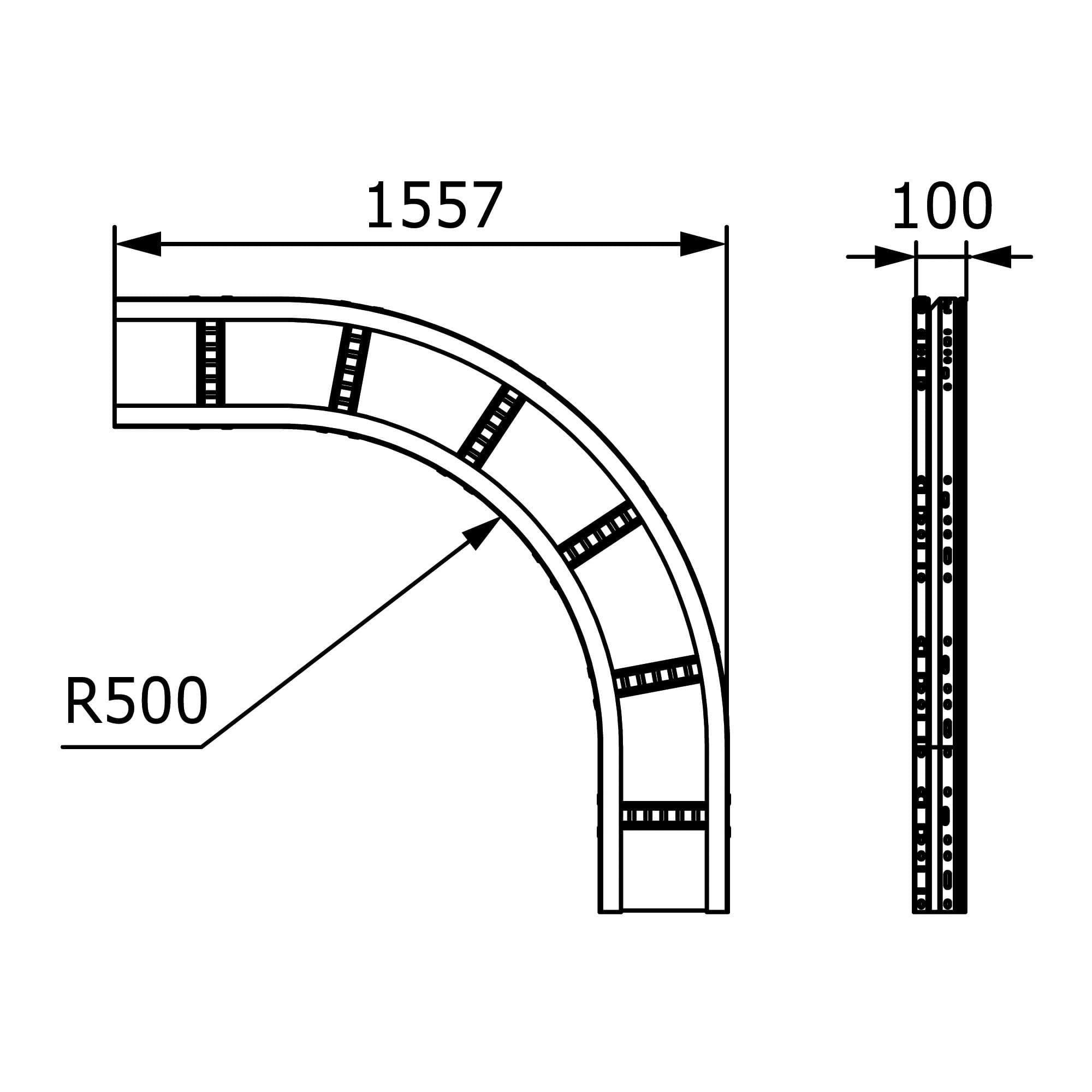 Угол листовой 90 градусов 100x800