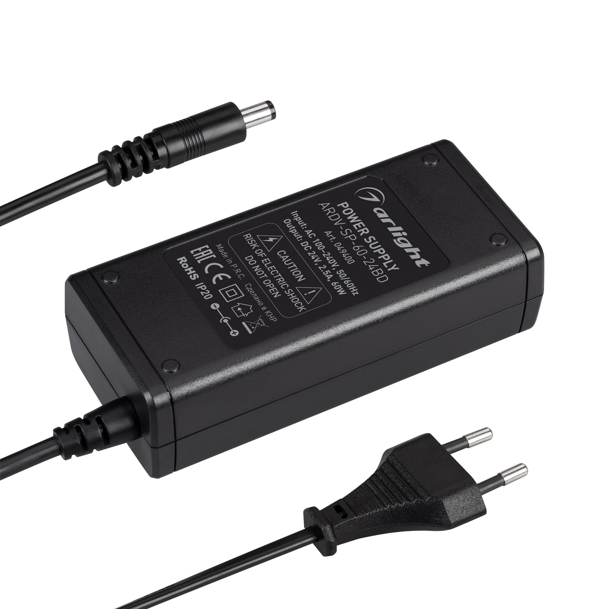 Блок питания ARDV-SP-60-24BD (24V, 2.5A, 60W) (Адаптер, 5 лет)