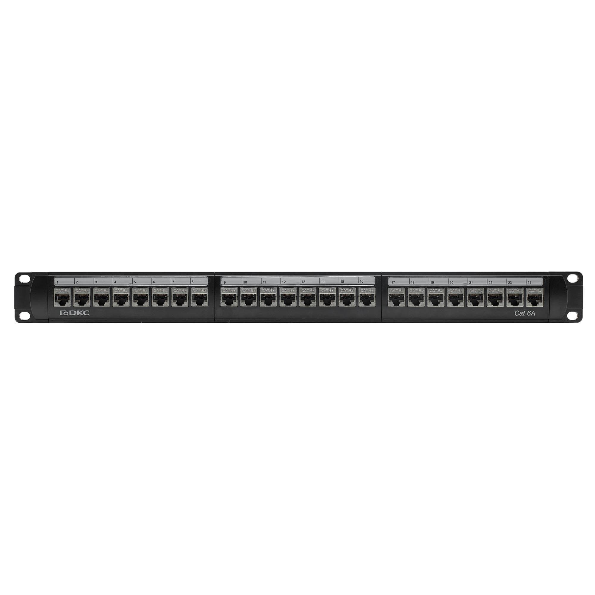 Патч-панель модульная 19'. 1U.CAT6A. 24 порта RJ45. экранированная
