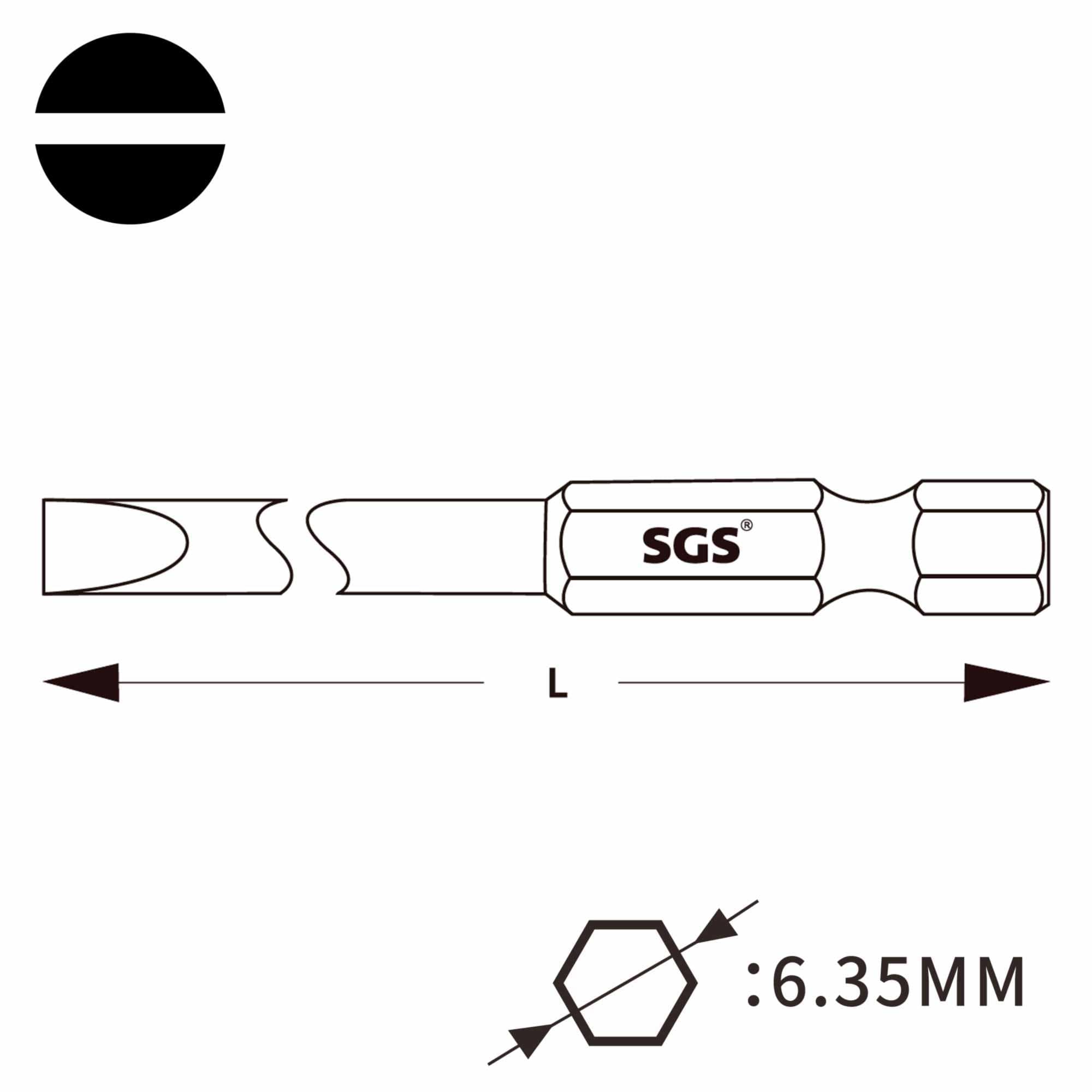 Бита шлицевая SL3,5x0,6х75мм