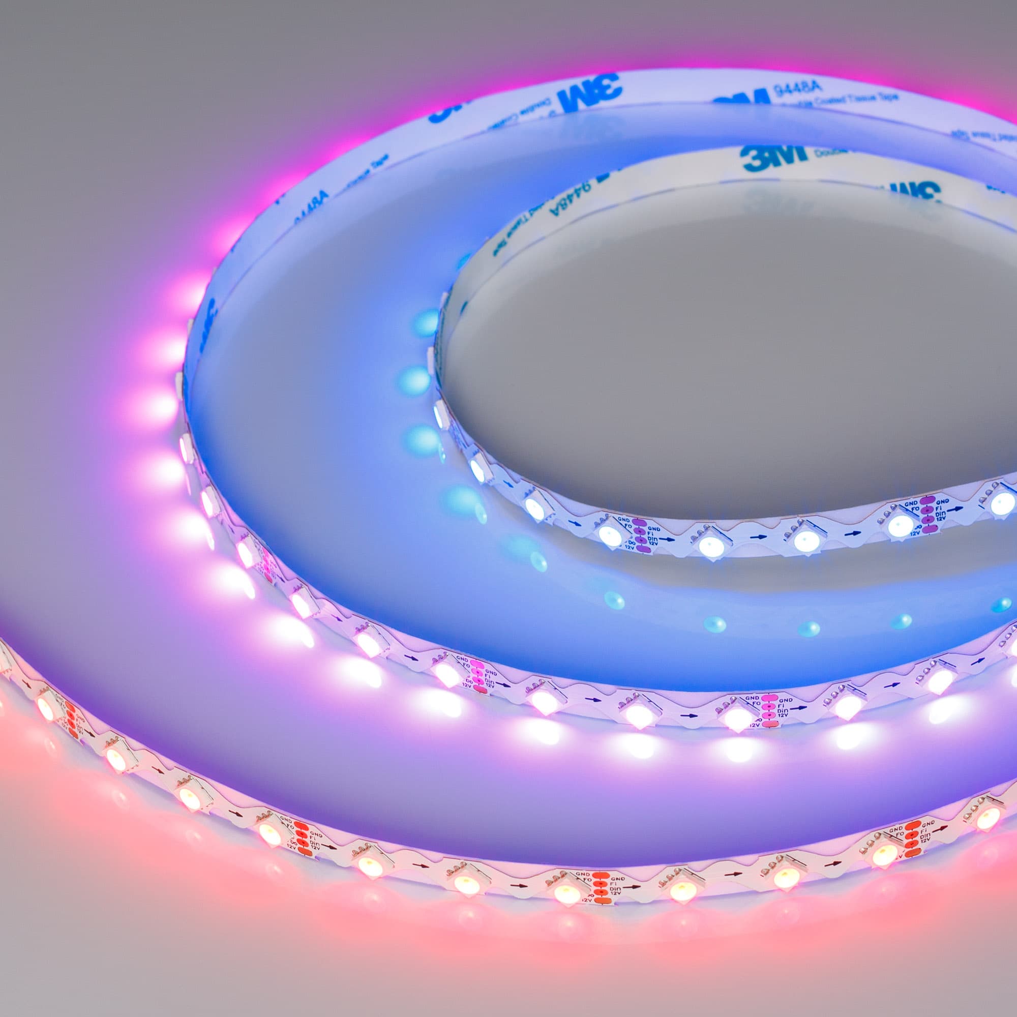 Лента светодиодная 9 Вт/м 12В IP20 RGB 60LED/м SPI-RZ-B60-8mm SMD 5060 5 м