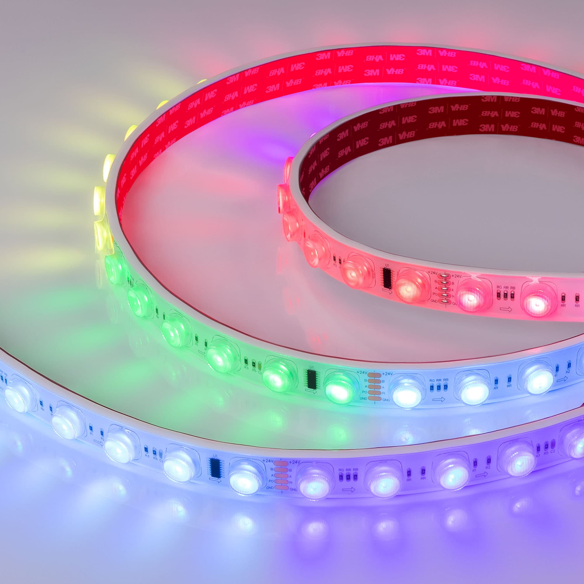 Лента светодиодная 20 Вт/м 24В IP67 RGB 36LED/м DMX-FLT-A42-23mm SMD 3030 5 м
