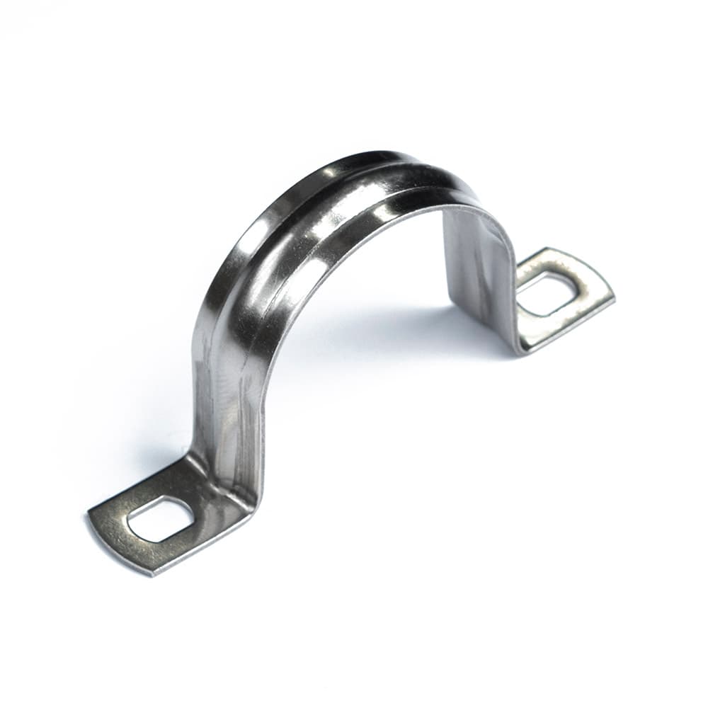 Скоба металлическая двухлапковая СМД(INOX) d31-32мм (10шт/200шт уп/кор) Промрукав