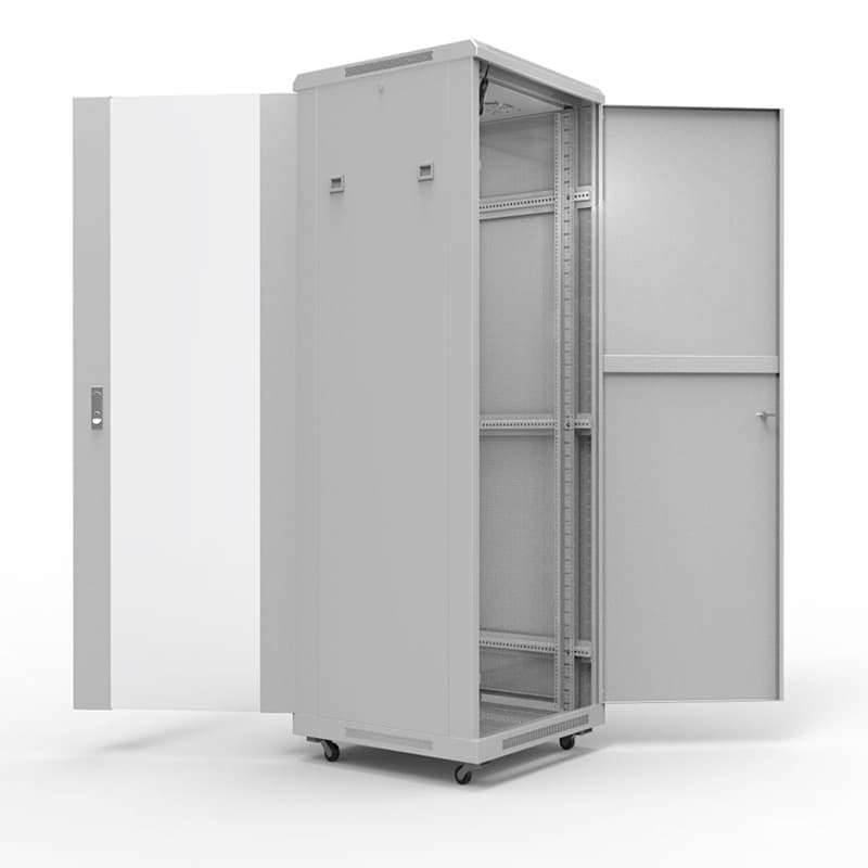 Шкаф напольный телекоммуникационный разборный 32U 600х1000мм дверь стекло серый (RAL 7035)