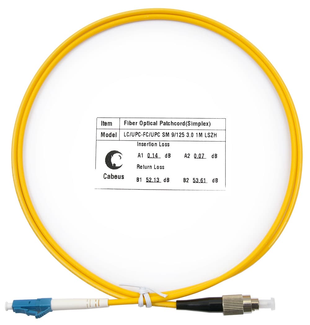 Патч-корд оптический simplex 1м LC-FC 9/125 sm LSZH
