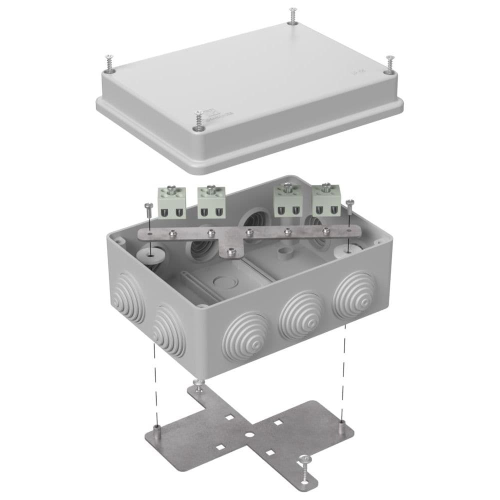 Коробка огнестойкая для о/п 40-0310-FR2.5-8 Е15-Е120 RAL7035 150х110х70 (6 шт/кор)