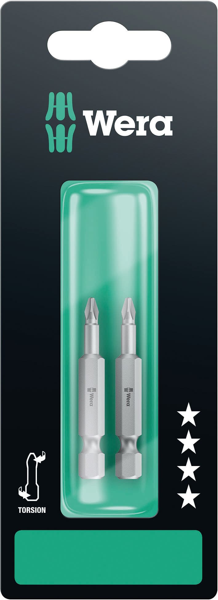 Бита торсионная 851/4 TZ PH SB вязкая твердость хвостовик 1/4 E 6.3 2 шт PH 1X50 мм с держателем-еврослот
