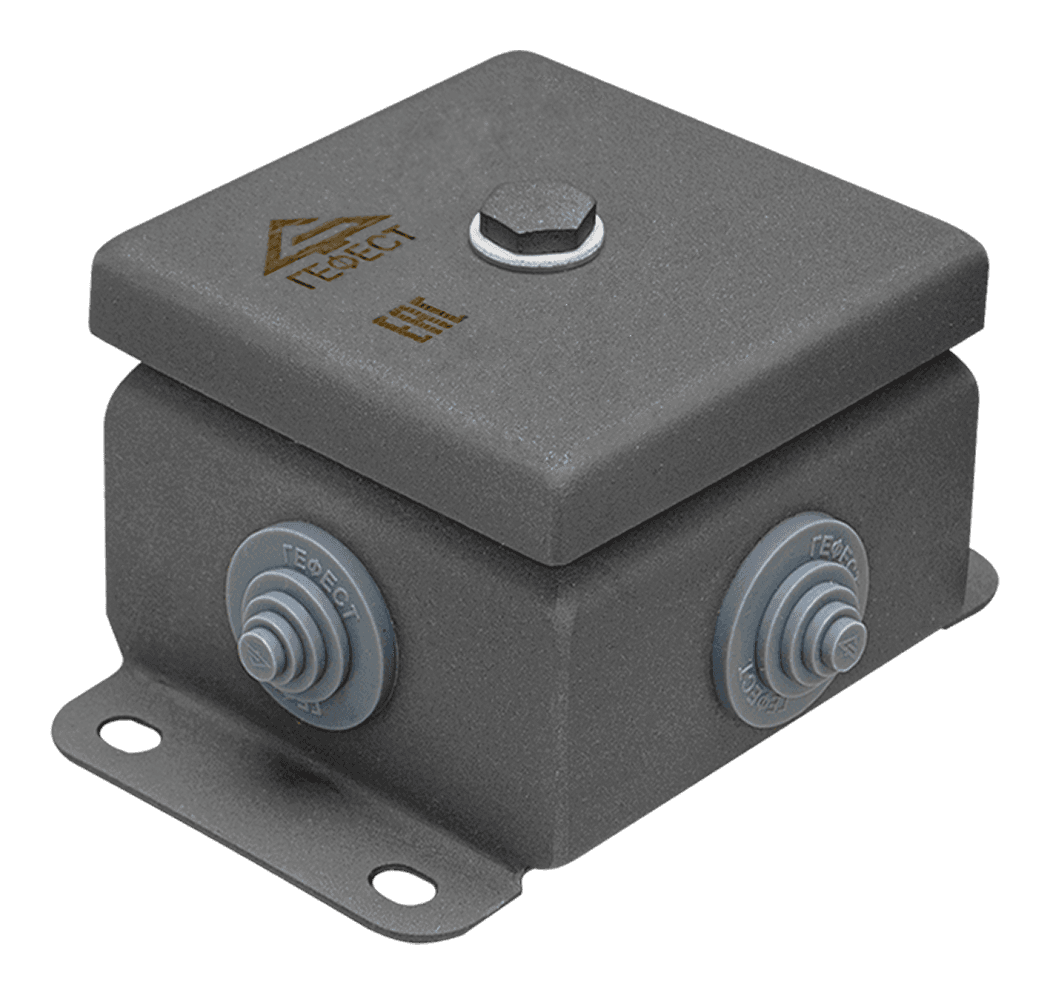 Коробка монтажная КМ IP55-0808 (без DIN рейки), корпус из нержавеющей стали, количество вводов 4