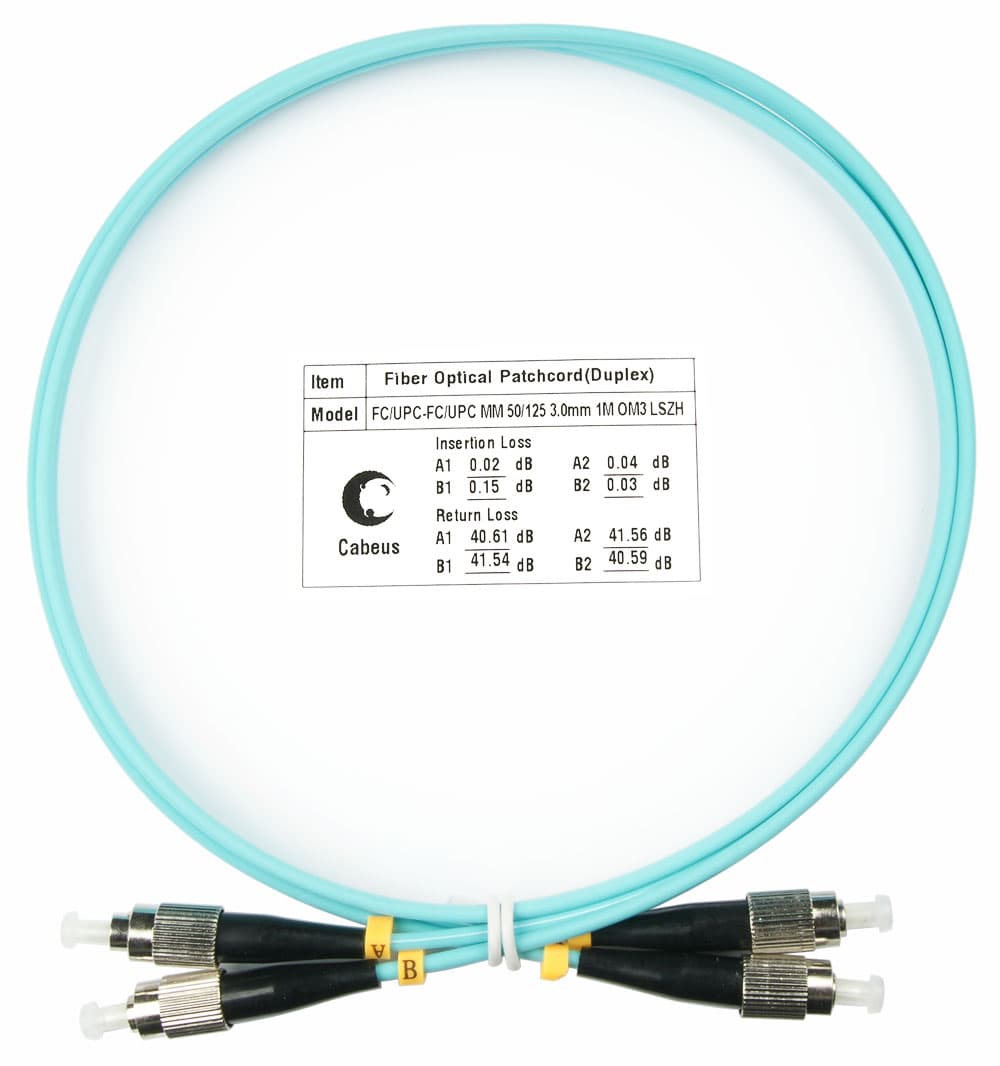 Патч-корд оптический duplex 1м FC-FC 50/125MM OM3 LSZH
