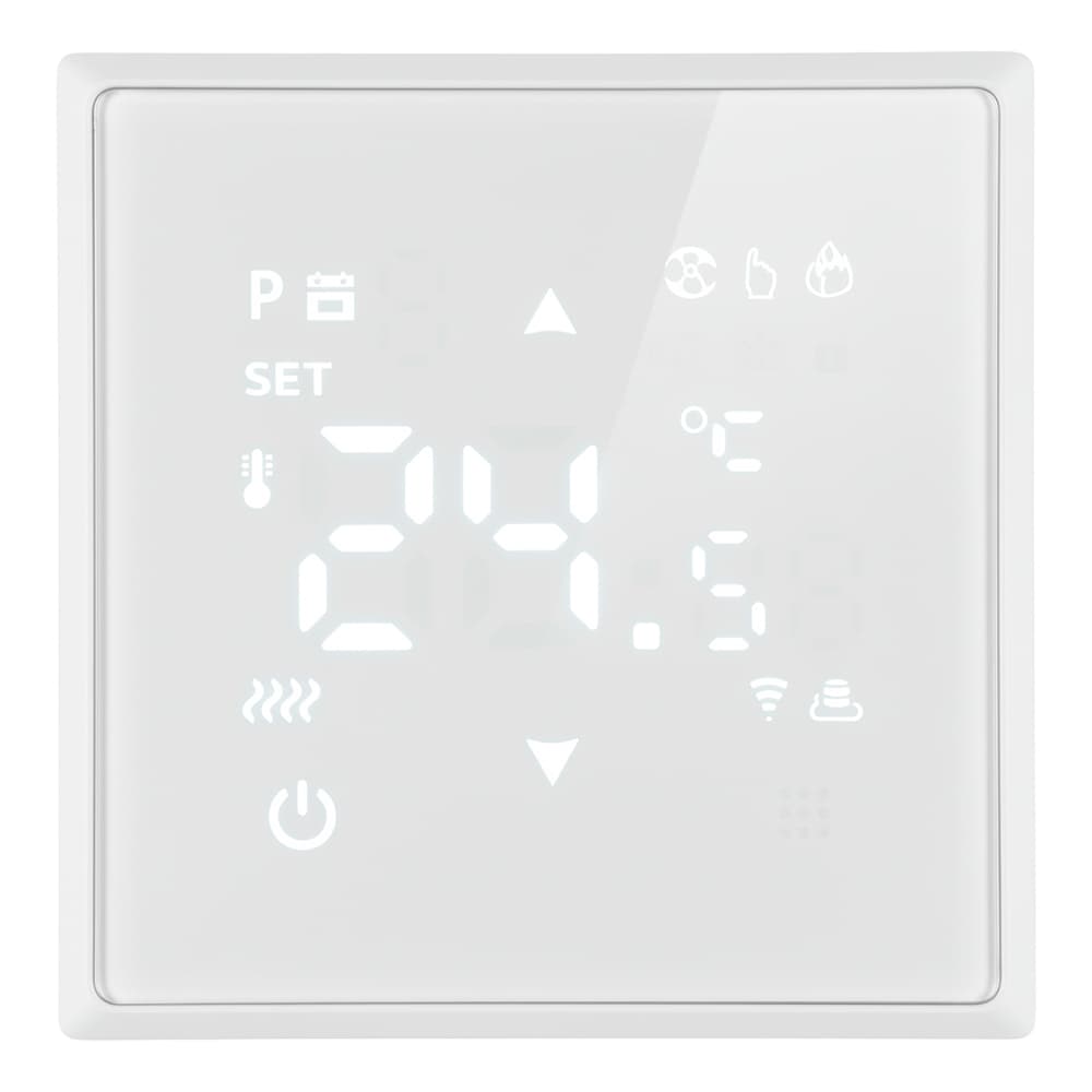 Терморегулятор Wi-Fi (механизм) 250В 3500Вт серия Эмили белый фарфор soft touch STEKKER