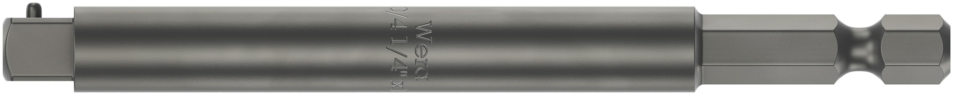 Оправка-хвостовик для торцевых головок DR 1/4 хвостовик 1/4 E 6.3 100 мм для машинного режима