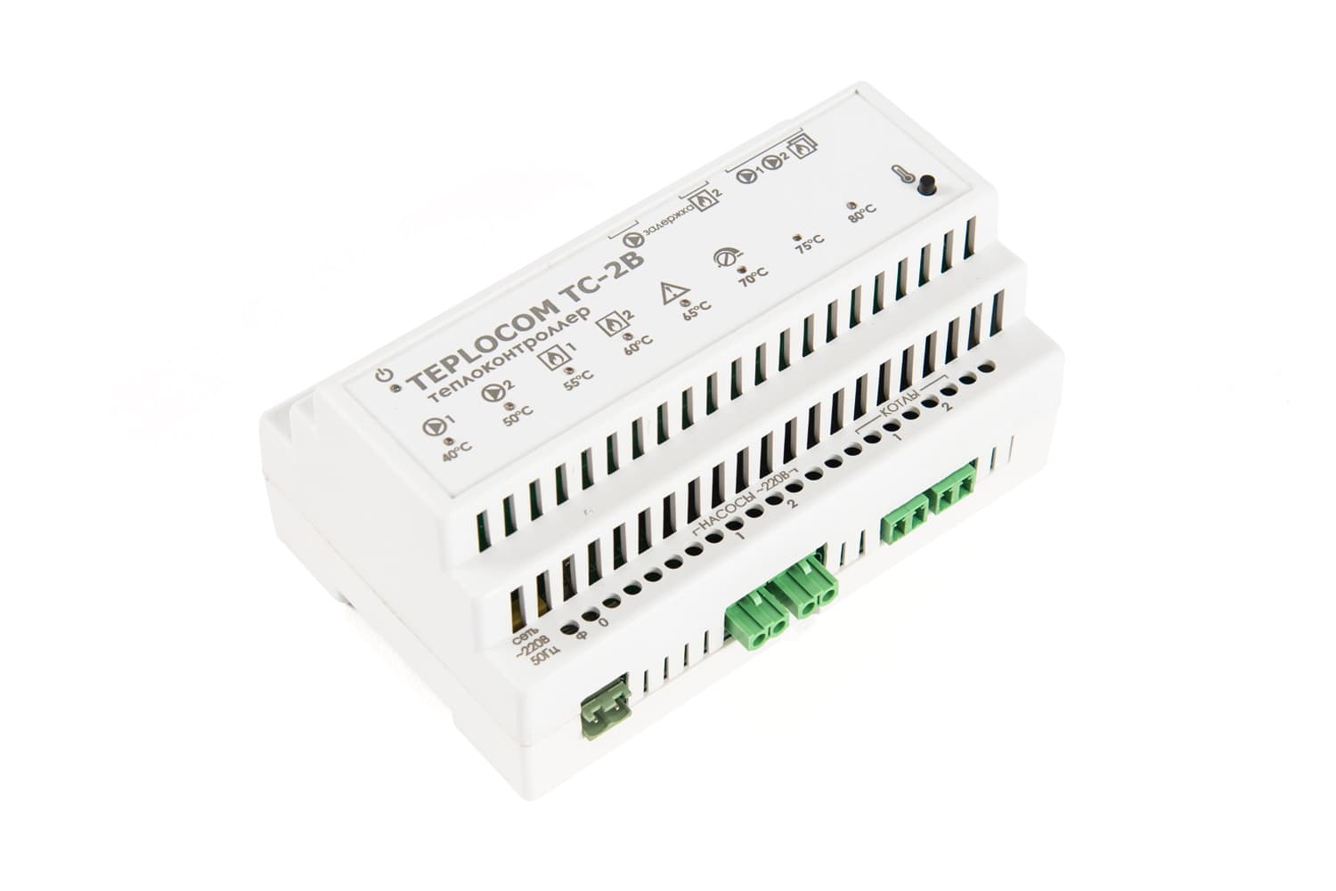 Теплоконтроллер TEPLOCOM TC-2B для систем отопления с 2-я котлами и 2-я насосами